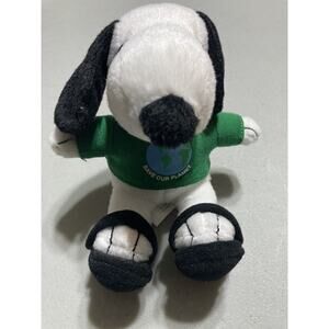 MetLife Peanuts Snoopy "Save Our Planet" Plush 6" Sitting The Marketing Store
